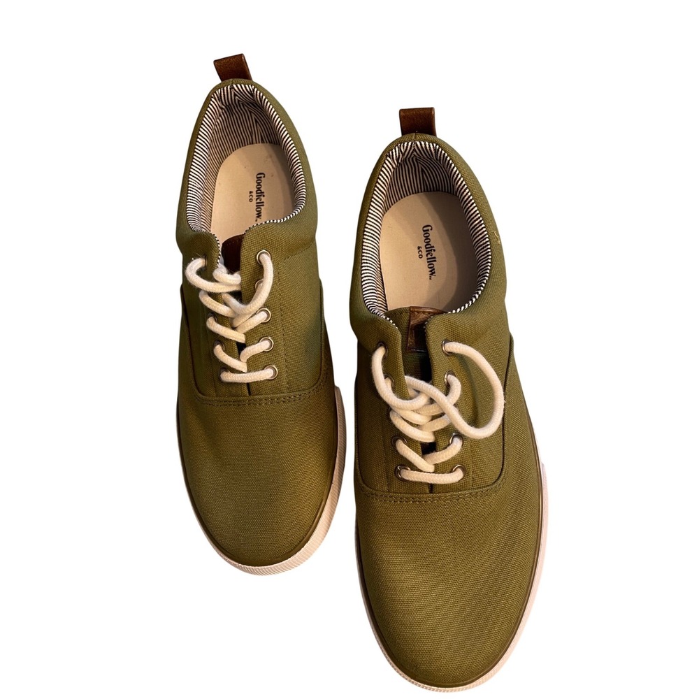 Goodfellow Co Canvas Lace Up Sneakers Olive Green Size‎ 11 Mens Casual Shoes